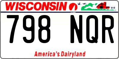 WI license plate 798NQR