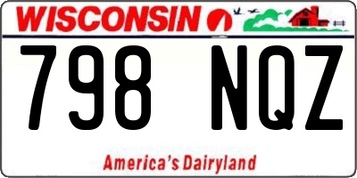WI license plate 798NQZ