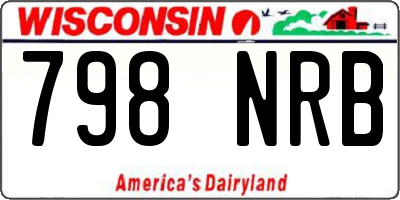 WI license plate 798NRB