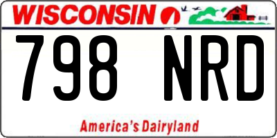 WI license plate 798NRD