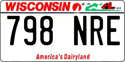 WI license plate 798NRE