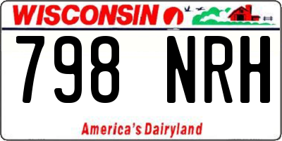 WI license plate 798NRH