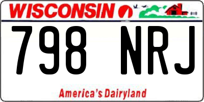 WI license plate 798NRJ