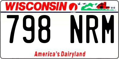 WI license plate 798NRM