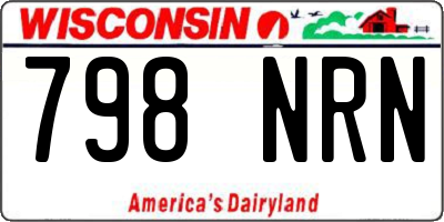 WI license plate 798NRN
