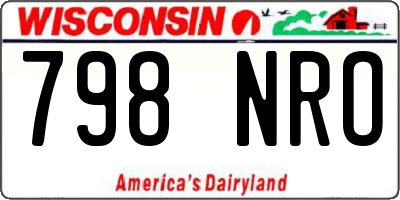 WI license plate 798NRO