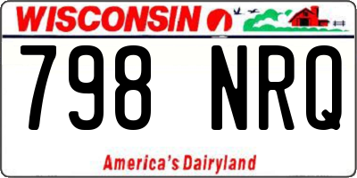WI license plate 798NRQ