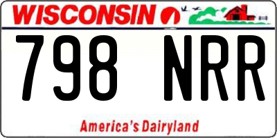 WI license plate 798NRR