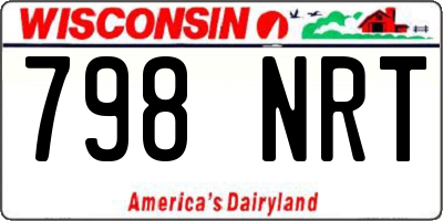 WI license plate 798NRT
