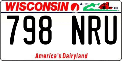 WI license plate 798NRU