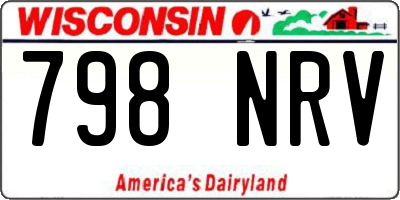 WI license plate 798NRV