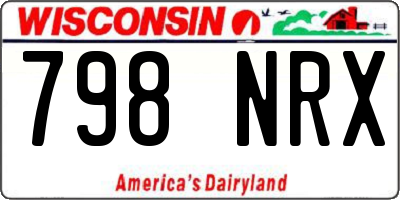 WI license plate 798NRX