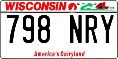 WI license plate 798NRY