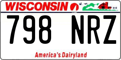 WI license plate 798NRZ