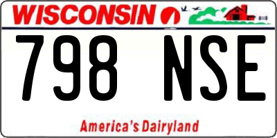 WI license plate 798NSE