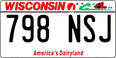 WI license plate 798NSJ