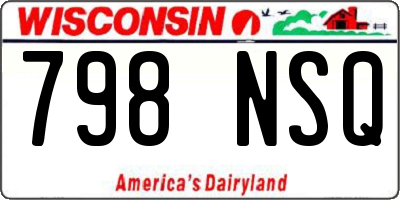 WI license plate 798NSQ