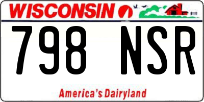 WI license plate 798NSR