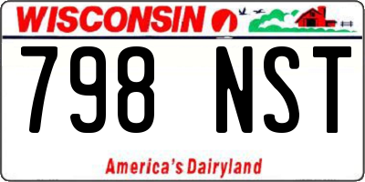WI license plate 798NST