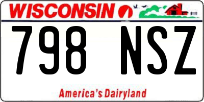 WI license plate 798NSZ