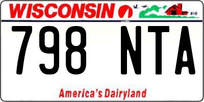 WI license plate 798NTA