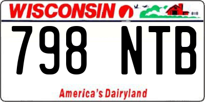 WI license plate 798NTB