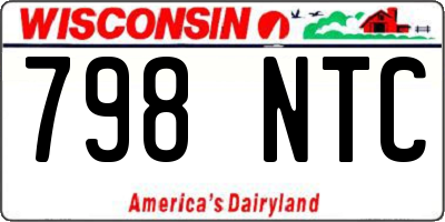 WI license plate 798NTC