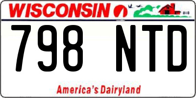 WI license plate 798NTD