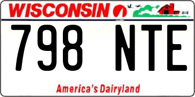 WI license plate 798NTE