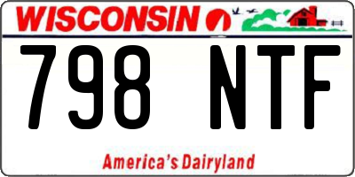 WI license plate 798NTF