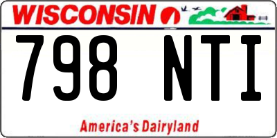 WI license plate 798NTI
