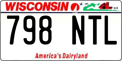 WI license plate 798NTL