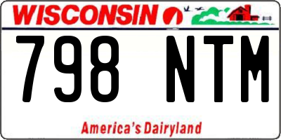 WI license plate 798NTM