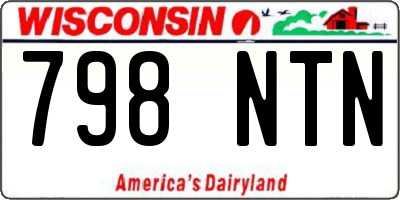 WI license plate 798NTN