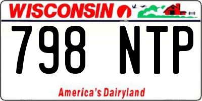 WI license plate 798NTP
