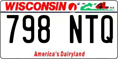 WI license plate 798NTQ