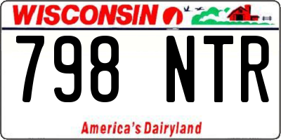 WI license plate 798NTR