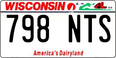 WI license plate 798NTS