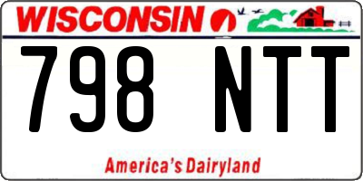 WI license plate 798NTT
