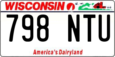 WI license plate 798NTU