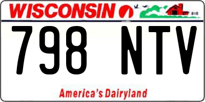 WI license plate 798NTV