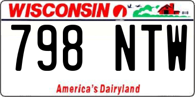WI license plate 798NTW