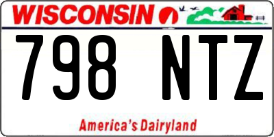 WI license plate 798NTZ