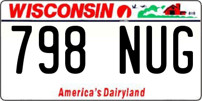 WI license plate 798NUG