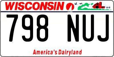 WI license plate 798NUJ