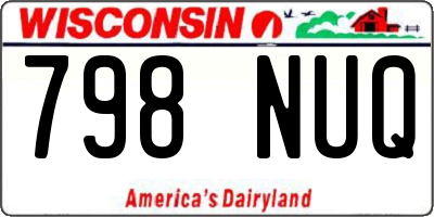 WI license plate 798NUQ
