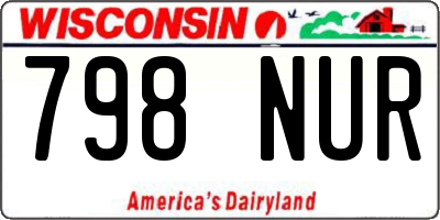 WI license plate 798NUR