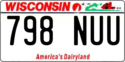 WI license plate 798NUU