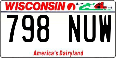 WI license plate 798NUW