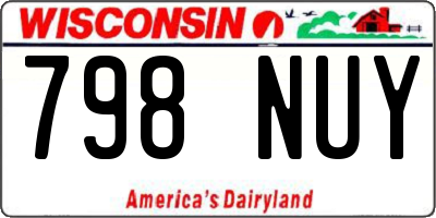 WI license plate 798NUY
